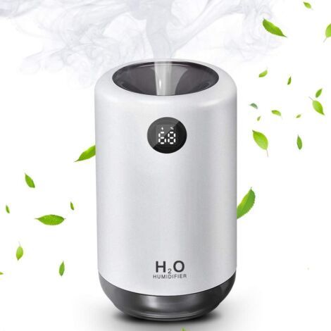 Humidificateur, humidificateur portable à brume froide alimenté par batterie 500 ml, humidificateur de bureau USB pour voiture avec (1/5)