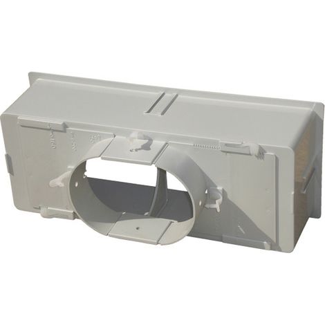 Plénum ABS pour grilles 500 x 150, raccord oblong égal D 160/200/250 mm + volet S&P (UNELVENT) 870085 (1/2)