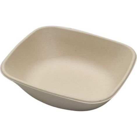 Barquette rectangulaire Nature 900 ml en cellulose - 125 pièces - Ecobioshopping (1/3)