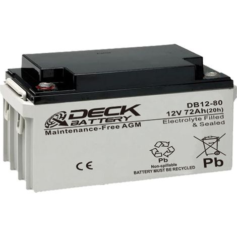 Batería AGM 12v 72Ah  Deck Sellada DB12-80