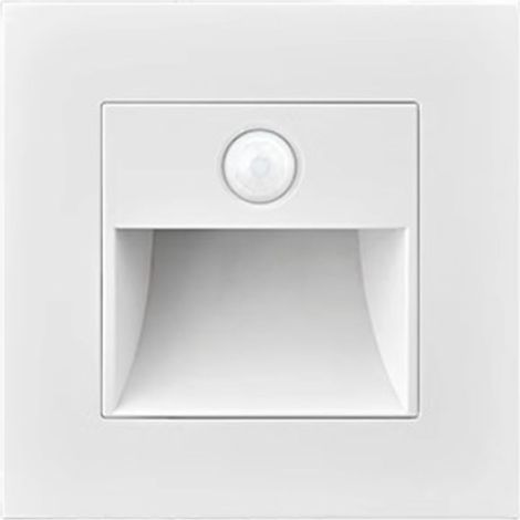 Détecteur de mouvement Lumière de nuit PC Super lumineuse Encastrée murale LED Économie d'énergie pour Escalier Couloir 110V à 240V (1/5)