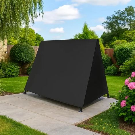 Housse pour balancelle de jardin (noire, 216 x 140 x 170 cm), housse pour balancelle d'extérieur, housse pour balancelle de terrasse (1/5)