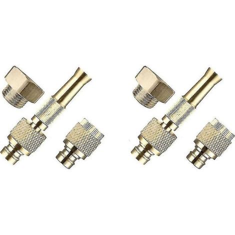 2x Garden Water Hose Nozzle,hose Sprayer Nozzle,high Pressure Brass Adjustable Twist Jet,for Washin (1/5)