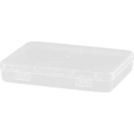 Boîte de rangement rectangulaire transparente avec couvercle, boîte en plastique transparent PP,14510023mm (1/5)