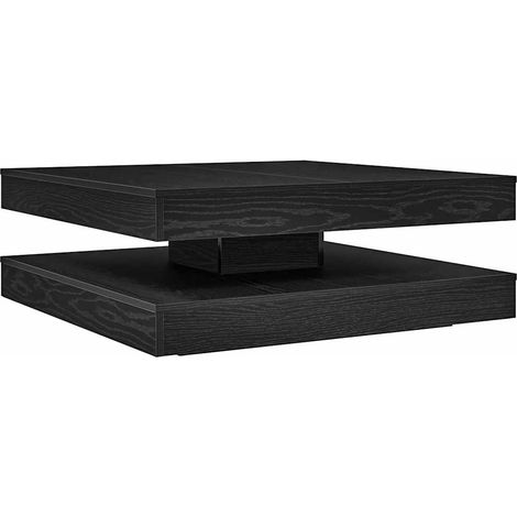 Maison Exclusive - Table basse rotative à 360 degrés chêne noir 90x90x34,5 cm