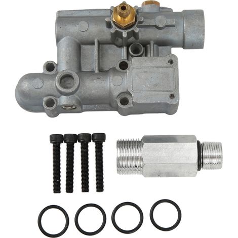 Colector para limpiadora de alta presión. Kit de reparación de metal de alta resistencia con válvula y jeringa. 16031 020228 (1/4)