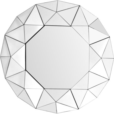 Specchio da parete ottagonale Vulcanus in argento (1/4)