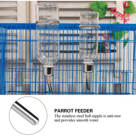 Abreuvoir automatique pour animaux, distributeur d'eau pour perroquets, oiseaux et petits animaux, système d'hydratation goutte à goutte avec fixation pour cage (1/5)