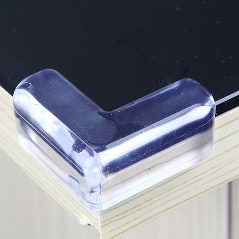 Protège-coins mural enfant, 4 pièces, protections angle meuble anti-choc, cache-coins transparents, pare-chocs sécurité bébé, coques angle table robustes, garde-corps coin doux (1/5)