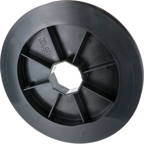 Poulie de guidage de volet roulant pour sangle 12 à 15mm centre octogonal 40mm en plastique noir à clipser Arbre Octogonal Ouverture Fermeture Enroulement Déroulement Fenêtre Store, Ø 190mm