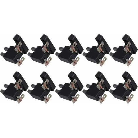 Spazzole di carbone per generatori - 10 spazzole di carbone e relativi portaspazzole per generatori da 4 kW, 5 kW e 7 kW. Buona conduttività termica e proprietà lubrificanti. (1/3)