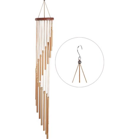 MINKUROW Increíble 18 Tubos De Bronce Jardín Patio Vida Al Aire Libre Campanas De Viento Decoración Decoración Del Hogar - 35 " (1/5)