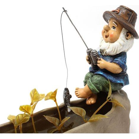Statue de pêche naine, décorations créatives en résine, décorations de jardin et de ferme, décorations de bureau, cadeaux, décorations de voiture (1/4)