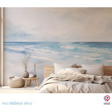 Papier peint : Plage et vagues, Aquarelle 2 - Intissé - 200 cm - 280 cm (1/5)
