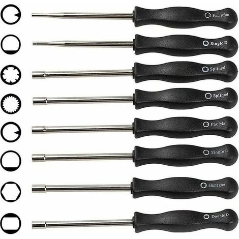 8PCS Tournevis de Carburateur - Ensemble d'Outils de Réglage du Carburateur - Réglage du Carburateur pour Moteurs 2 Temps (1/5)