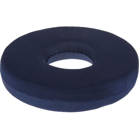 Coussin Siège Fauteuil Roulant Escarres Hémorroïdes Oreiller Rond 30x11cm Bleu (1/5)