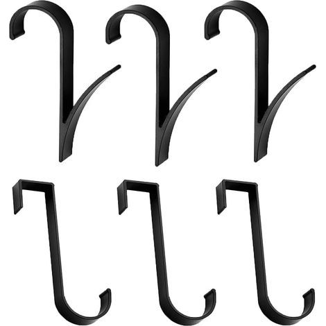 6 Pièces Crochets De Radiateur De Salle De Bain, Crochet Porte Serviettes, Crochets De Porte De che, Pour Radiateur Porte Serviettes Chauffant Porte Crochet De Baignoire Tubulaire Crook Gr (1/5)