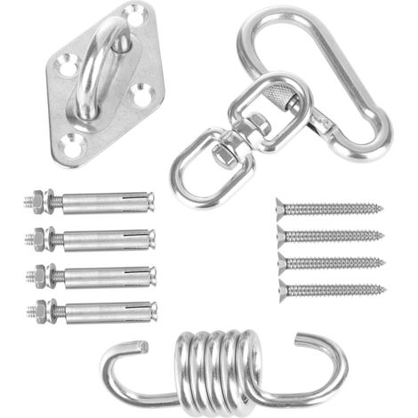 Crochet Hammac Rotation Acier Inoxydable Résistant Support Suspendu pour Chaise Balançoire Intérieur et Extérieur (1/5)