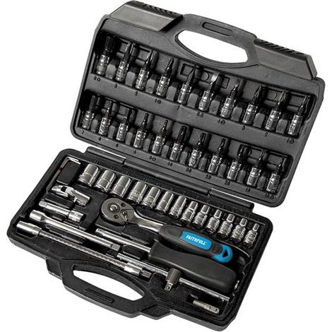 Faithfull 46-Piece 1/4In Socket Set - Chrome Vanadium Steel