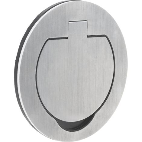 Prise ronde 16A 2p + t IP55 alu brossé – Installation rapide – Pour espaces commerciaux et extérieurs – Résistante à l'humidité – Protec