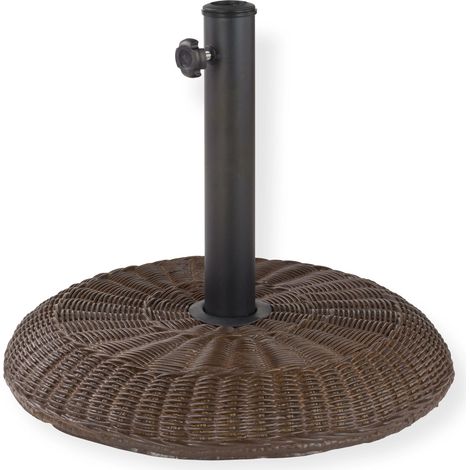 Sonnenschirmständer Schirmständer im Rattan Design 15 kg Ständer für Schirm (1/5)