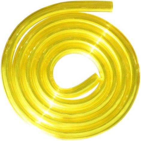 Durite essence jaune transparente 5mm longueur 2m tondeuse tracteur moto scooter tuyau carburant