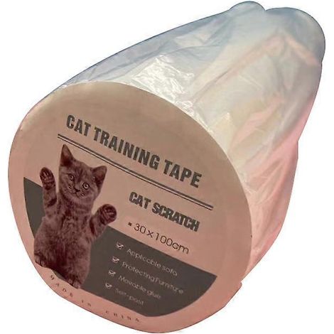 Ruban anti-griffes pour chats, protection de meubles, anti-rayures canapé, ruban adhésif transparent dressage chat, 30x100cm (1/4)