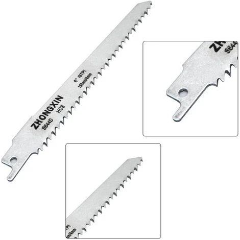 Lame De Scie Sabre - 150 X 19 X 0,9 Mm - Acier Hcs - Pour Coupes Bois Et Plastique - Lot De 20 (1/4)
