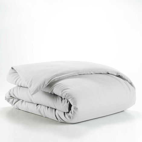 housse de couette Lina Coton 57fils - 200 x 140 cm - Blanc