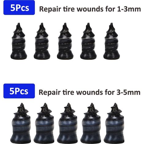 10pcs (Grand + petit) clous de réparation de pneus sous vide patch rapide pneus vélo colle clous champignons clous Lossless