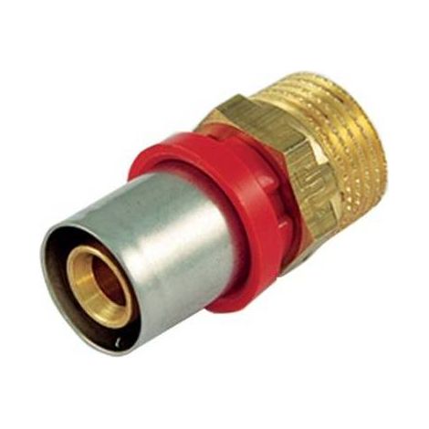 RACCORD PRESS DROIT MÂLE COMPACT  POUR MULTICOUCHE Dimensions : 26 x 3,0 -3/4"