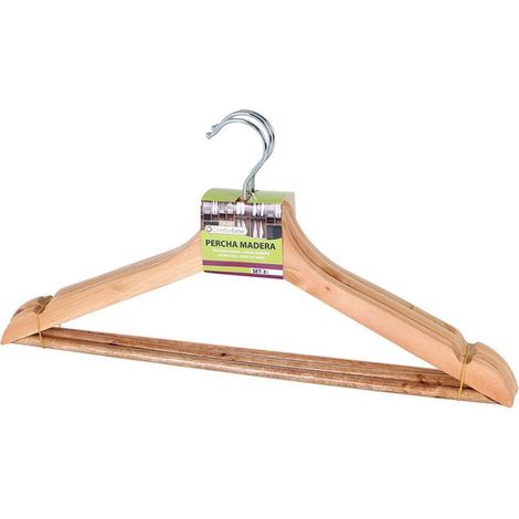 PERCHA MADERA FORMA SET-3