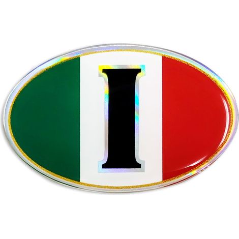3D Sticker Ovale “I” Tricolore (1/5)