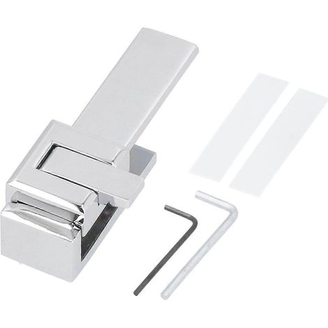 Verrou de porte en verre en forme de U, loquet de sécurité, dispositif de limitation de porte coulissante de douche pour salle de bain-AquaForge (1/4)