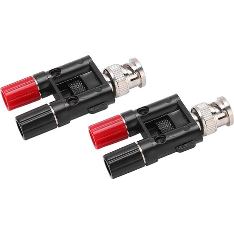Prise Banane Femelle 4 Mm, Connecteur RF, Longue Durée de Vie pour Cellules Solaires, Consoles de Jeux, 2 Pièces en Laiton BNC Mâle vers Fiche Banane (1/5)