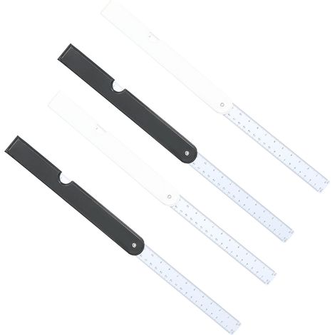 Règle multifonctionnelle pliable en plastique avec échelle graduée pour dessin technique, outil d'architecte (lot de 4). (1/5)