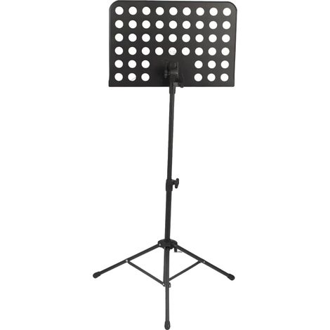 Leggio, altezza regolabile, design pieghevole, nero (1/2)