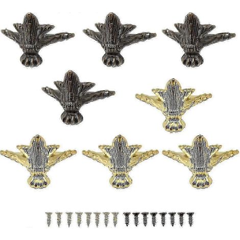 Ensemble de 8 protège-pieds de table vintage en bois (or, bronze) 2025 ZKD22 (1/5)