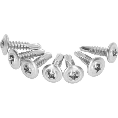 Vis à bois acier inox 410 tête fraisée large pour mécanique 4.8x19mm 100pcs (1/5)