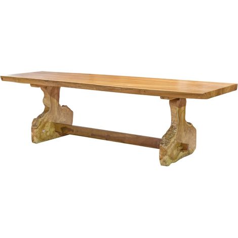 Grande table à manger en bois massif clair Rustiko 270cm (1/3)