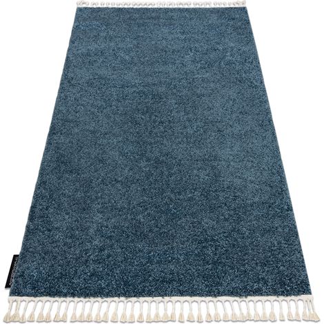 Tappeto BERBER 9000 blu Frange berbero marocchino shaggy blue 120x170 cm