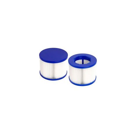 Applicable Lot de 2 Cartouches Filtre Spa Infinite a Visser,Filtre 75 x 100 mm，Filtre Spa A Visser pour gymax Spa Pool Spa Hot Tub Filter Cartouches de Rechange, Bleu et Blanc (1/5)