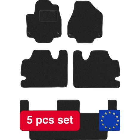 Autofußmatten, langlebiger Schutz, maßgeschneiderte Passform, schwarz (1/5)