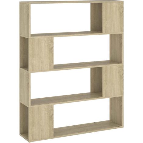 vidaXL Book Cabinet Room Divider Sonoma Oak 100x24x124 cm