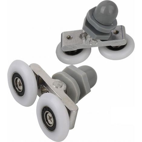 de 4 roulettes doubles pour porte de douche compatibles avec