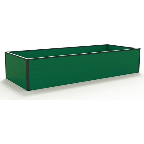 GFP HALFSIZE Huerto urbano de aluminio - Jardinera compacta y resistente enverde - 195 x 77 x 39 cm (1/2)