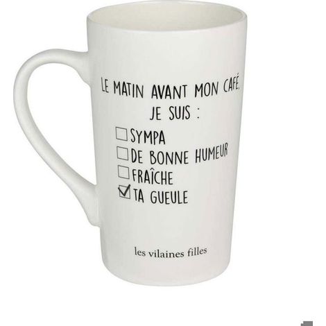 Mug - THE BAD GIRLS - 38-VF-018 - Porcelain - White - Cylindrical