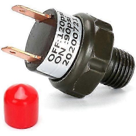 90-120psi 120-150psi 150-180psi New Vehicle Sensors Air Pressure Switch Tank Mount Thread 1/4" Npt 12v/24v For Train Horn Air Horns Repair Part( 90-120PSI Only) (1/5)