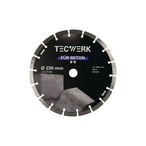Disque diamant BÉTON D.230mm Alés.22,23mm Seg.-L.38,5mm (1/2)