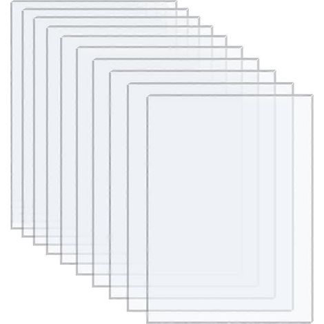 10 feuilles acryliques transparentes à monter soi-même pour cadres photo et projets de loisirs créatifs.-17.50X12.50X0.10CM